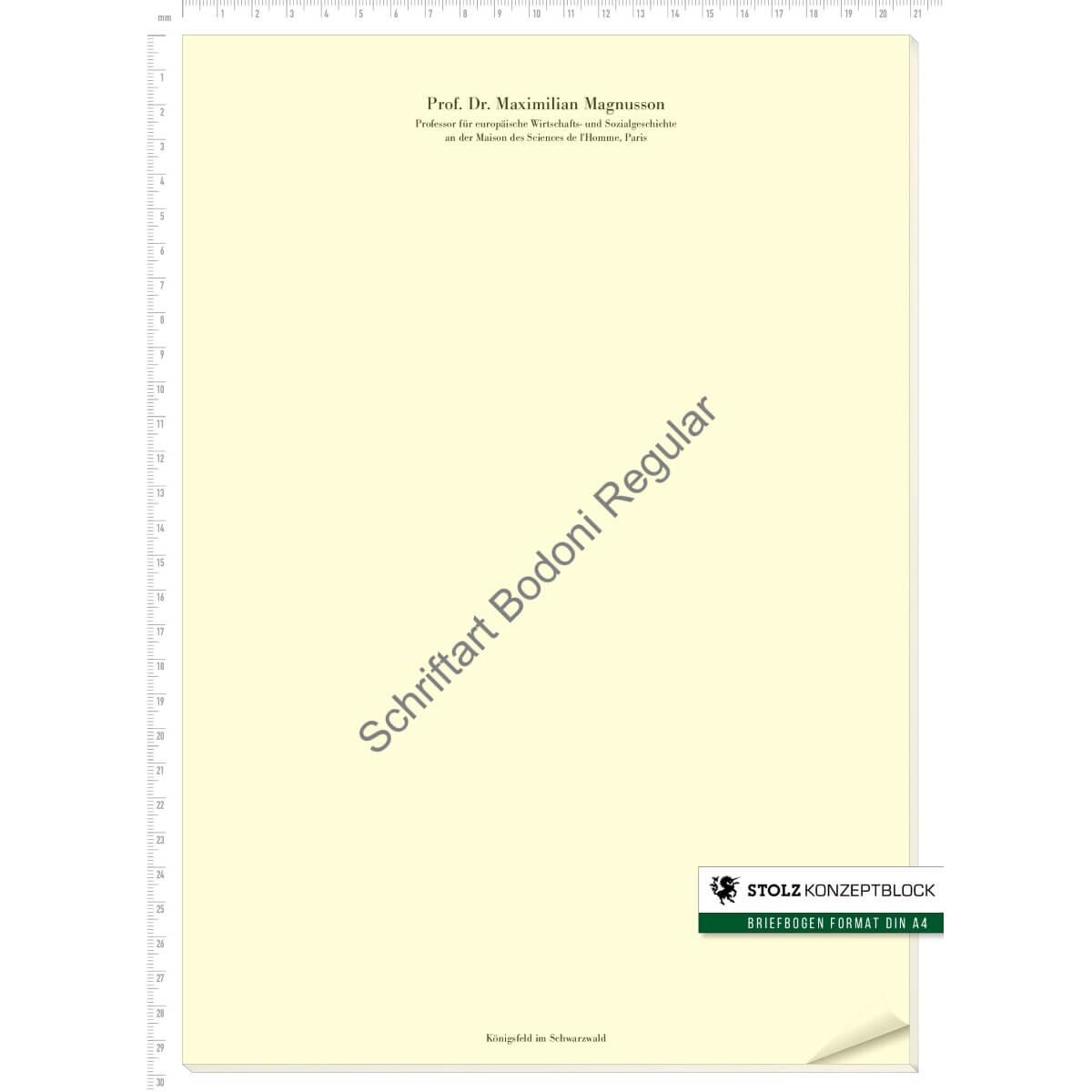 STOLZ Konzeptblock A4 blanko (Bodoni Regular)